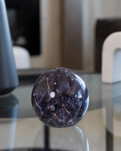 Neva Vase Black Marble