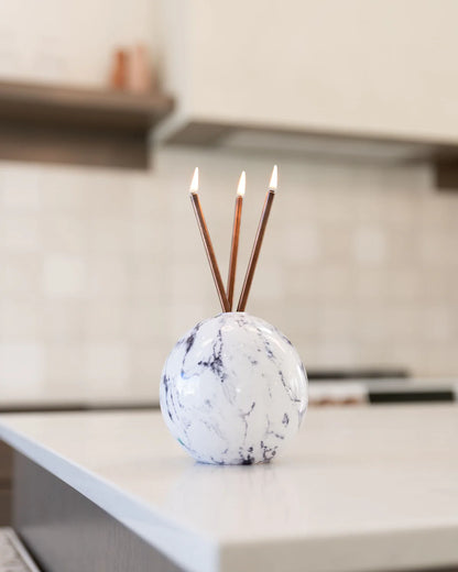 Neva Vase White Marble