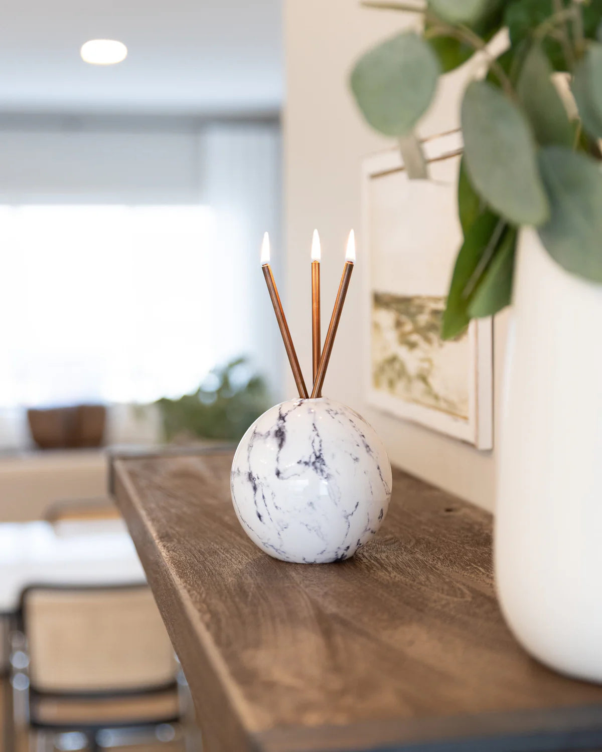 Neva Vase White Marble