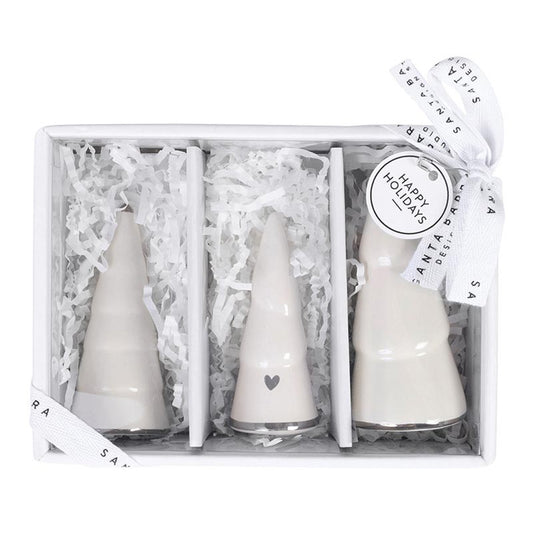 Ceramic Charcuterie Tree Set - Silver