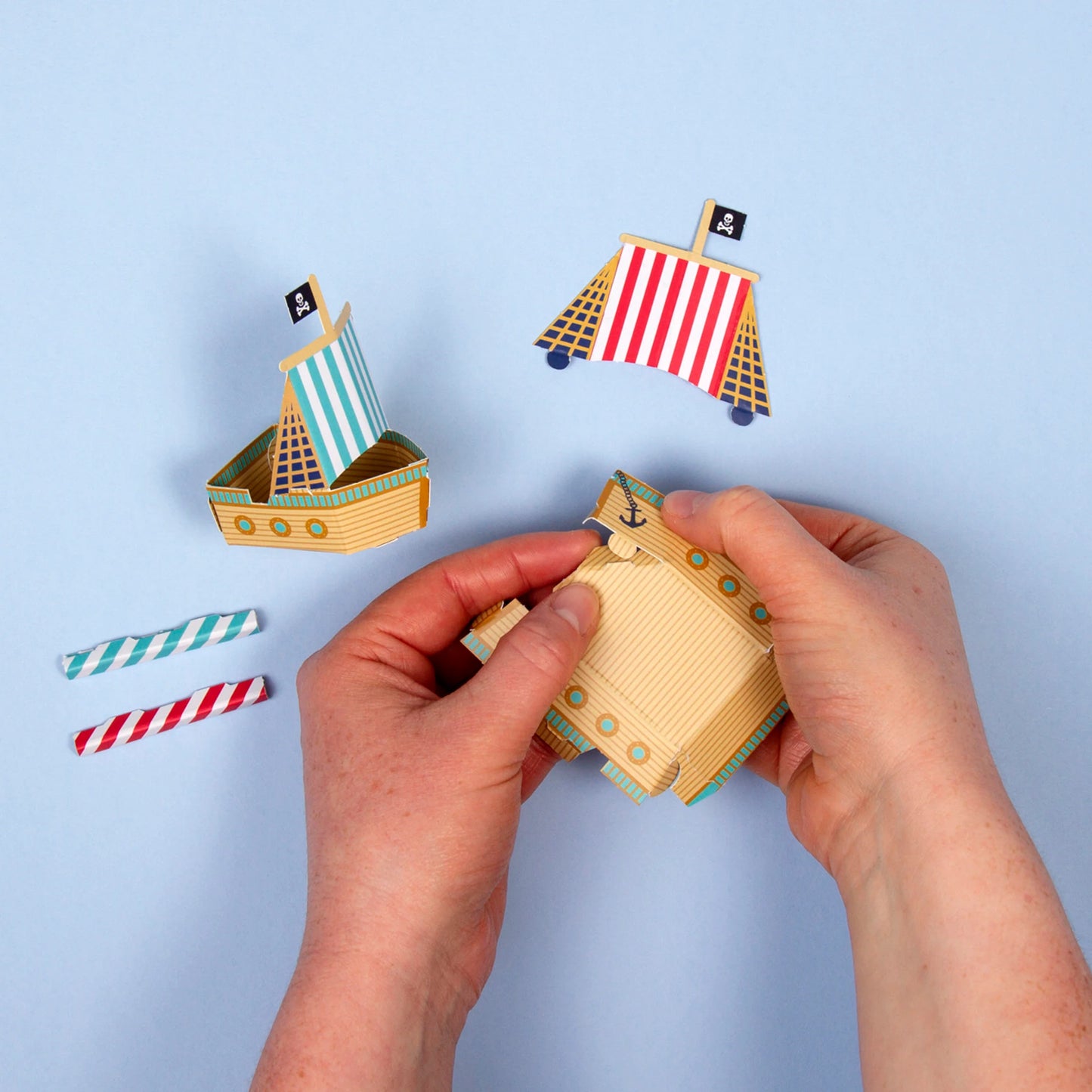 Pirate Blow Boats Paper Craft Kit