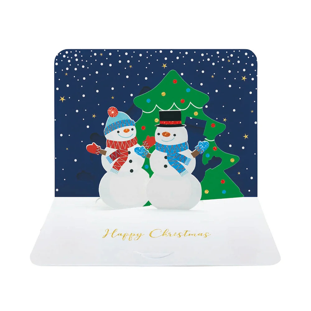Snowpeople, Single 3D Christmas Card