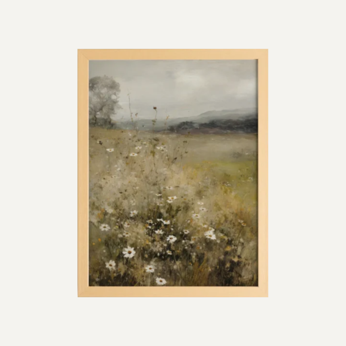 Field of Blossoms Framed Canvas Print 12 x 9