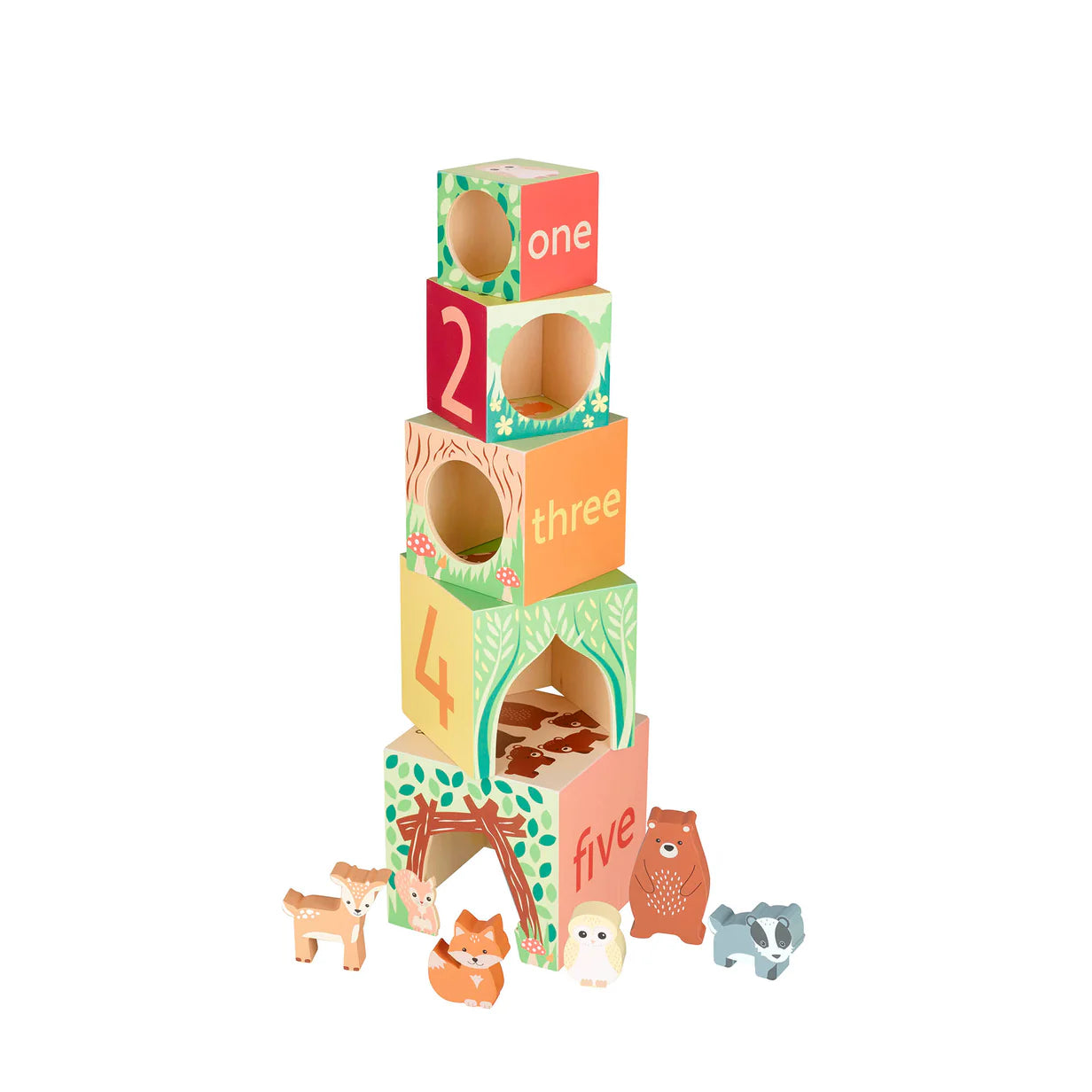 Woodland Animal Wooden Stacking