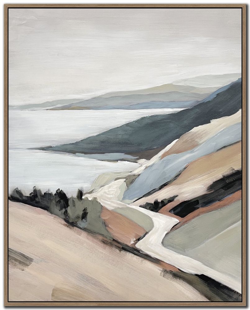Coastal Road Framed Canvas – 24″ x 30″