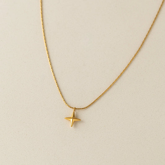 Lovers Tempo Starboard Gold Star Charm Necklace