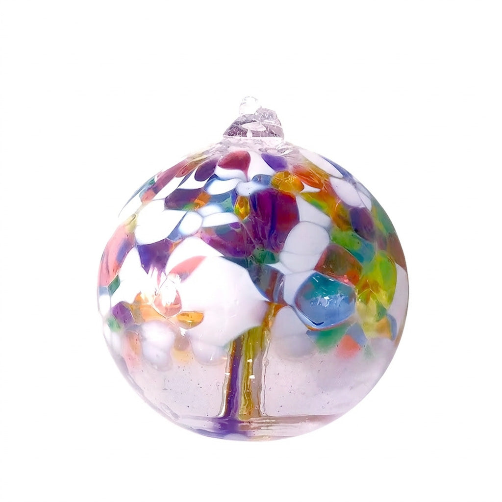 Tree of Celebration Blown Glass Orb