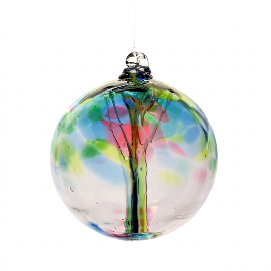 Tree of Family Blown Glass Orb