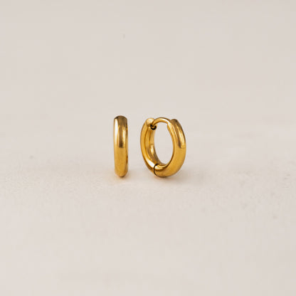 Tube 10mm Huggie Hoop Earrings