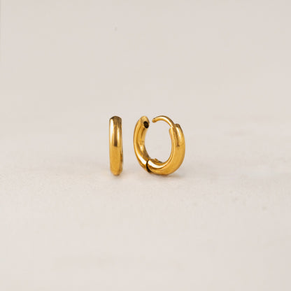 Tube 10mm Huggie Hoop Earrings