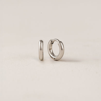 Tube 10mm Huggie Hoop Earrings