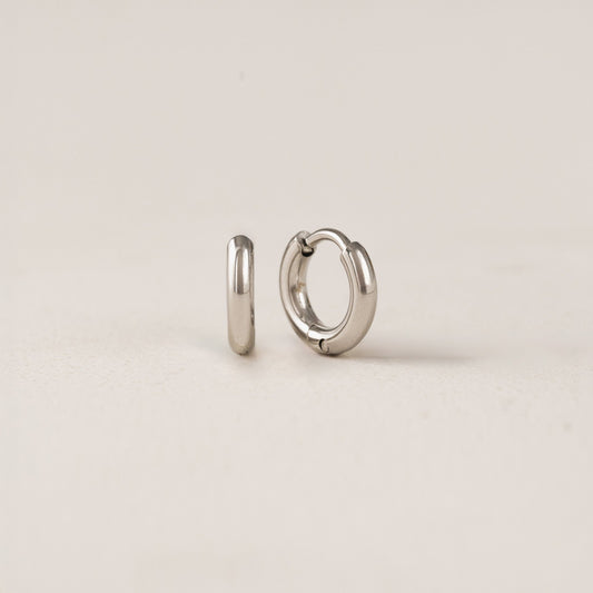 Tube 10mm Huggie Hoop Earrings