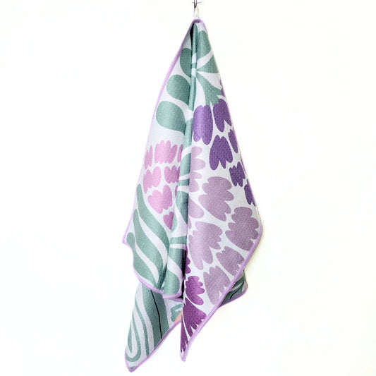 Double Sided Microfiber Tea Towel - Tulips