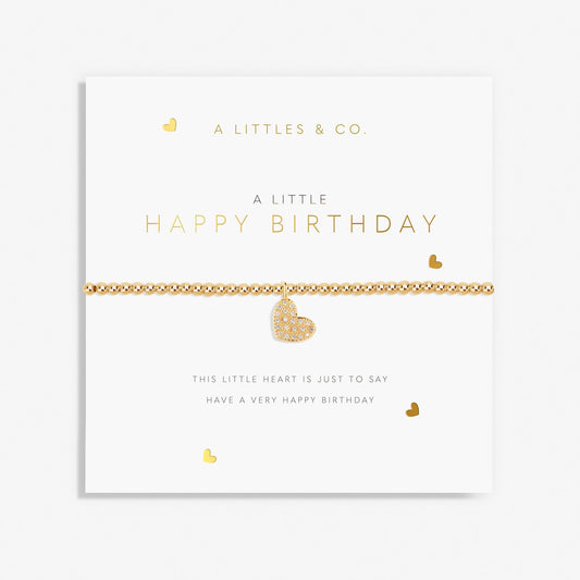 Gold A Little 'Happy Birthday' Bracelet