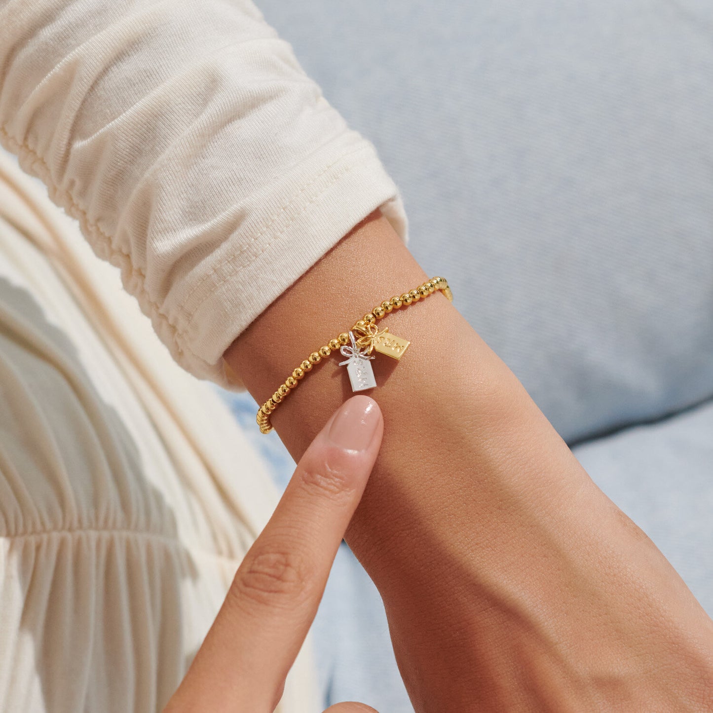A Little 'Mrs & Mrs' Bracelet In Silver Plating And Gold-Tone