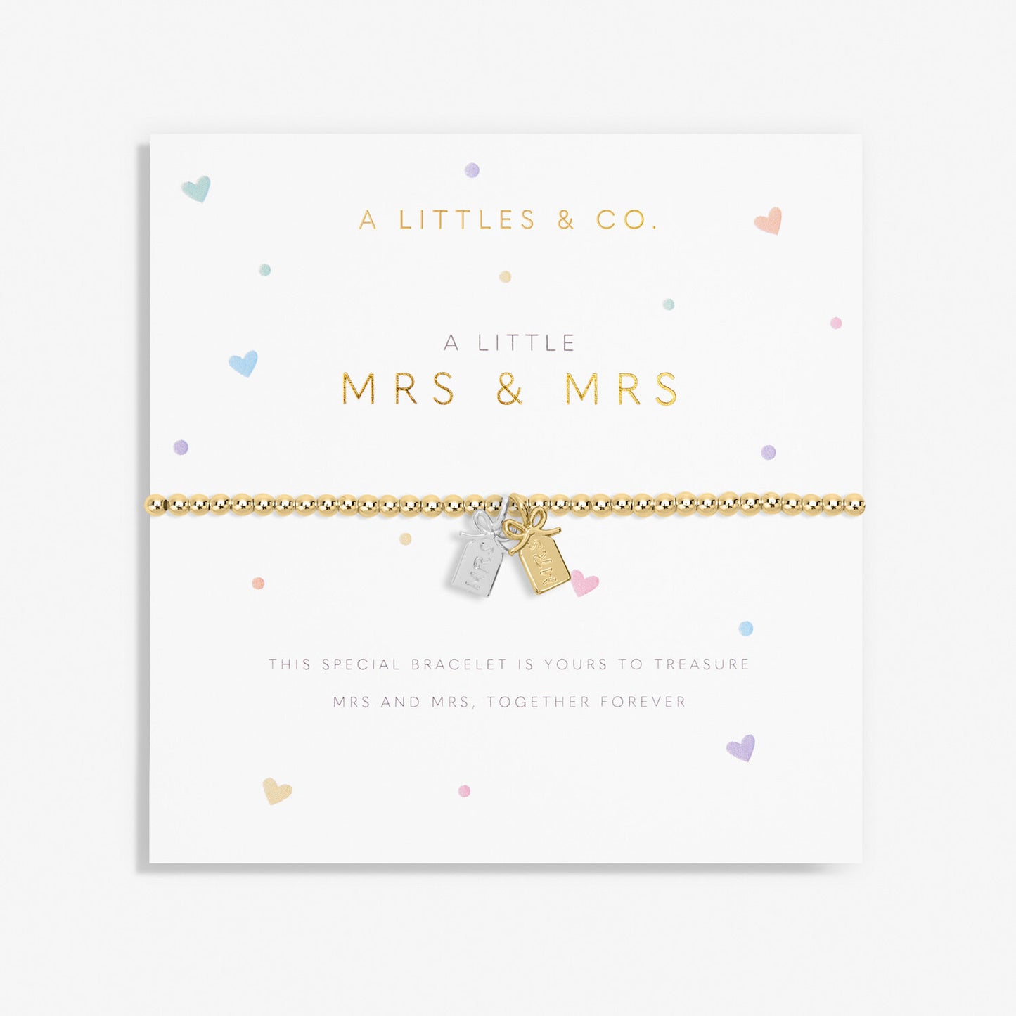 A Little 'Mrs & Mrs' Bracelet In Silver Plating And Gold-Tone