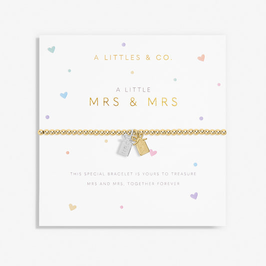 A Little 'Mrs & Mrs' Bracelet In Silver Plating And Gold-Tone