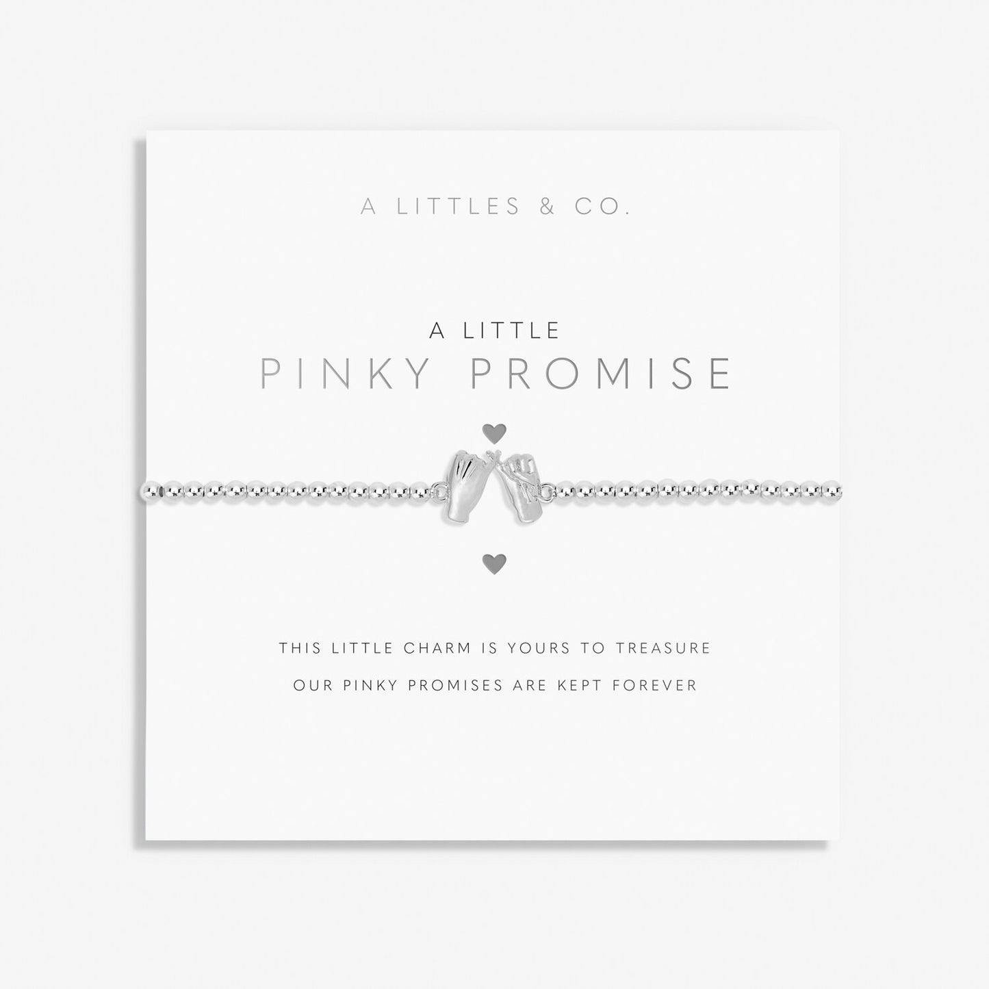 A Little 'Pinky Promise' Bracelet In Silver Plating