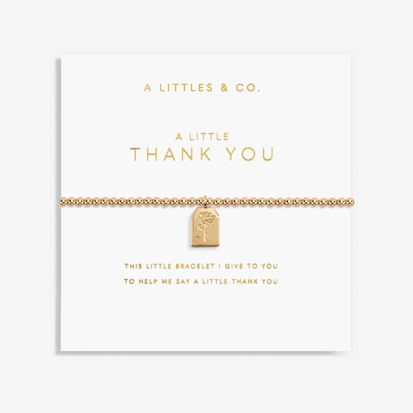 A Little 'Thank You' Bracelet In Gold-Tone Plating