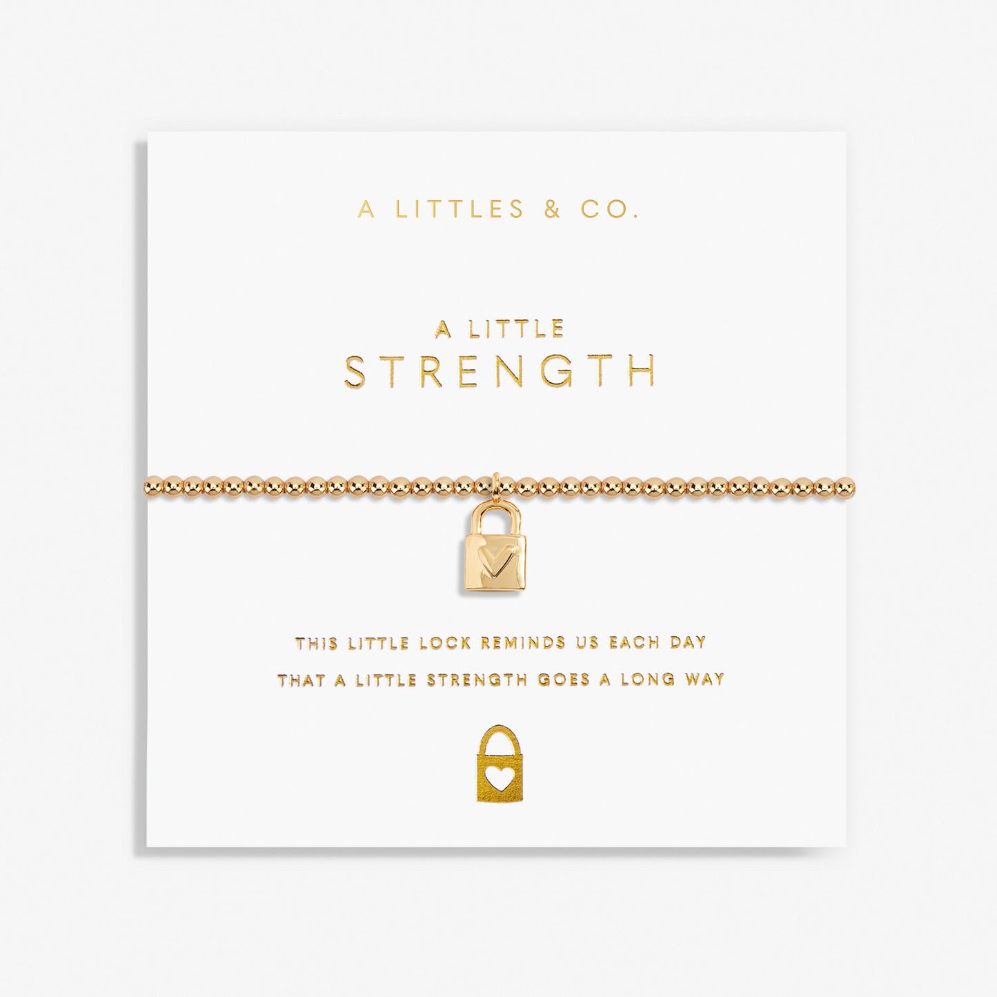 A Little 'Strength' Bracelet In Gold-Tone Plating