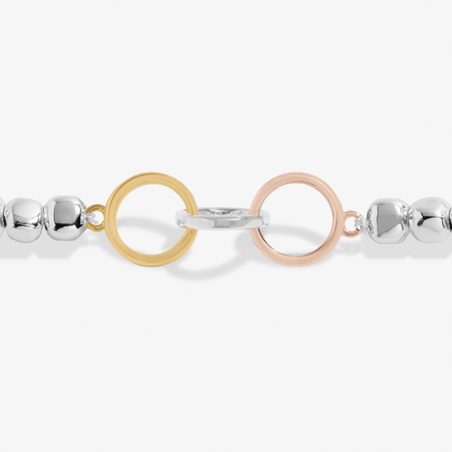 Forever Yours 'Family Forever Together' Trio Bracelet In Silver, Gold-Tone And Rose Gold-Tone Plating