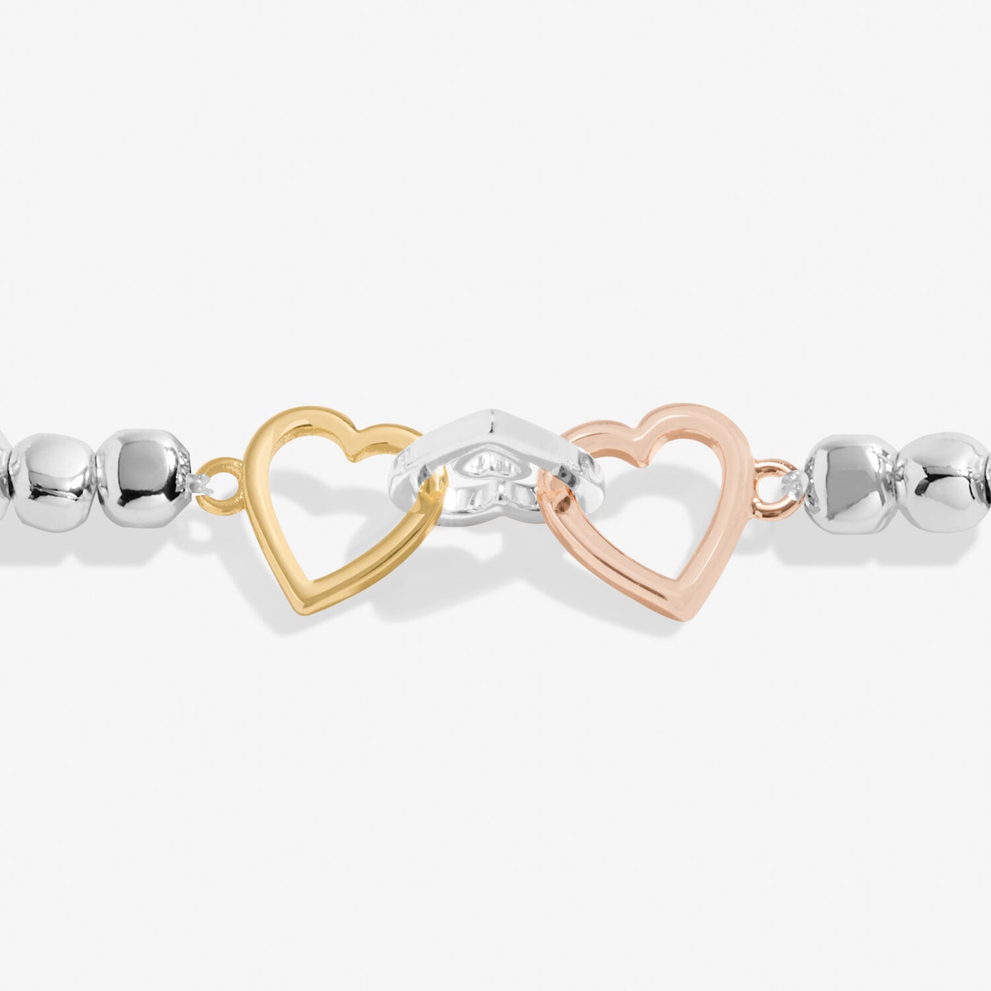 Forever Yours 'Beautiful New Chapter' Trio Bracelet In Silver, Gold-Tone And Rose Gold-Tone Plating