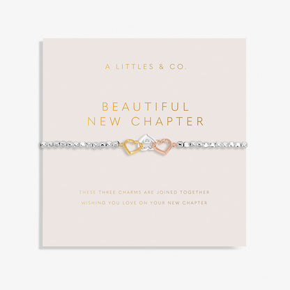 Forever Yours 'Beautiful New Chapter' Trio Bracelet In Silver, Gold-Tone And Rose Gold-Tone Plating