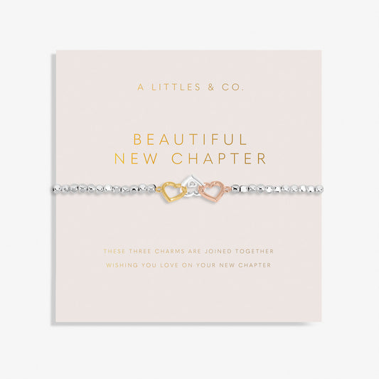 Forever Yours 'Beautiful New Chapter' Trio Bracelet In Silver, Gold-Tone And Rose Gold-Tone Plating