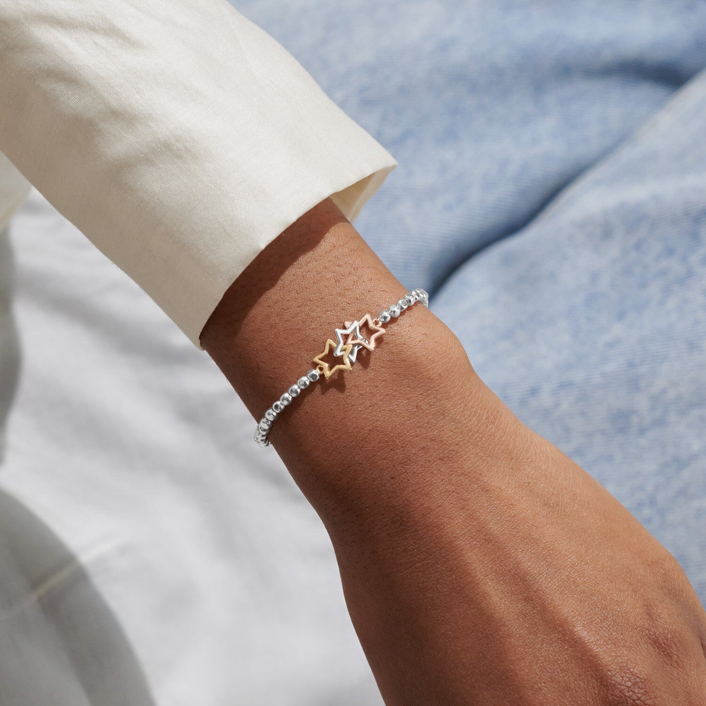Forever Yours 'Best Teacher Ever' Trio Bracelet In Silver, Gold-Tone And Rose Gold-Tone Plating