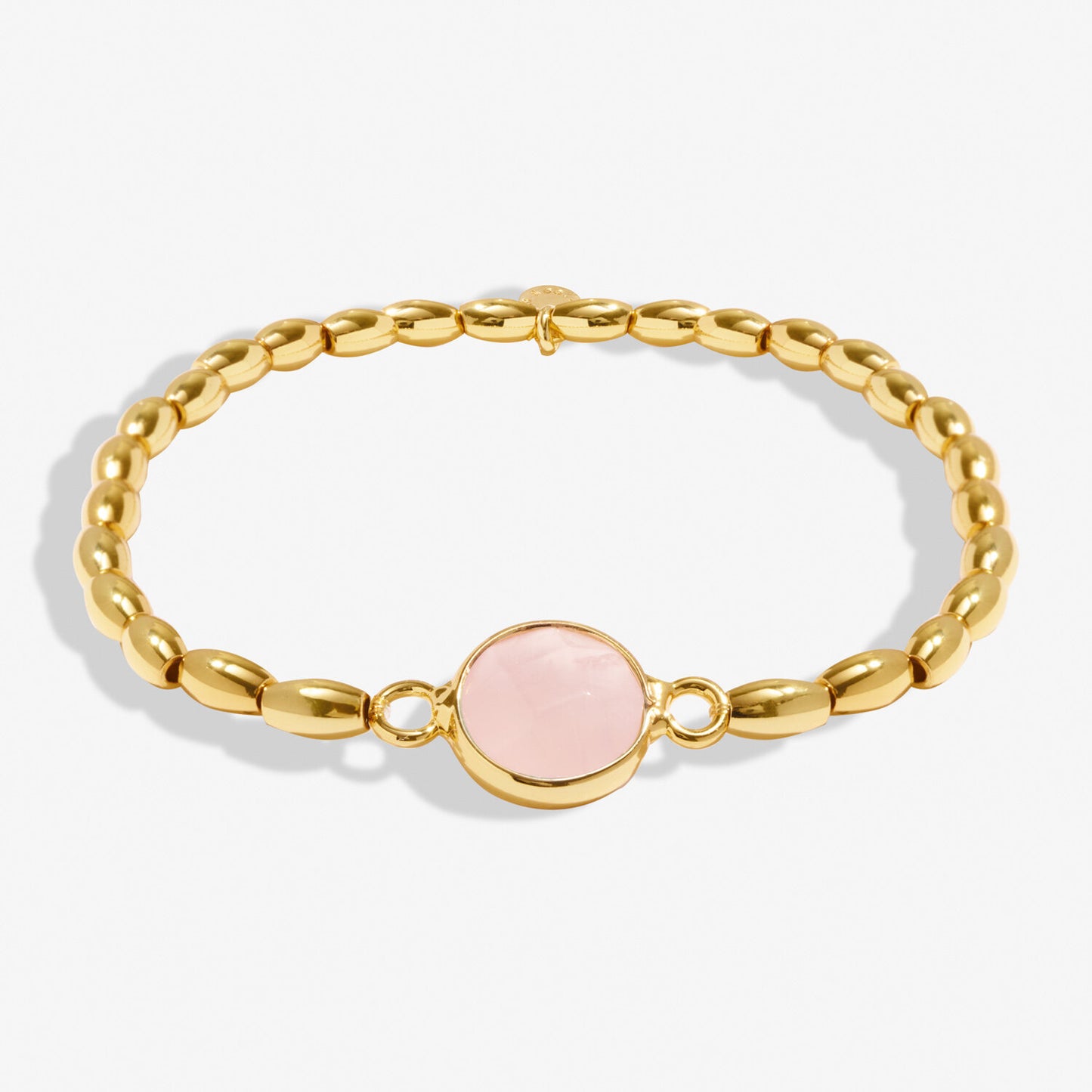 Serenity Stones Pink Quartz Bracelet In Gold-Tone Plating