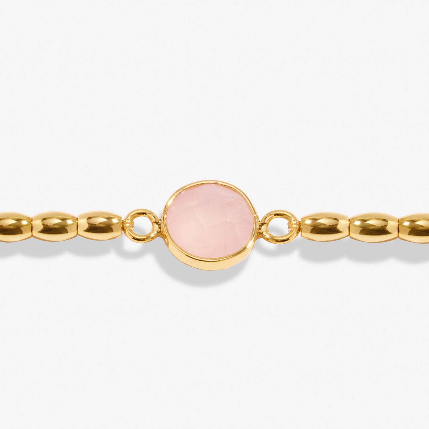 Serenity Stones Pink Quartz Bracelet In Gold-Tone Plating