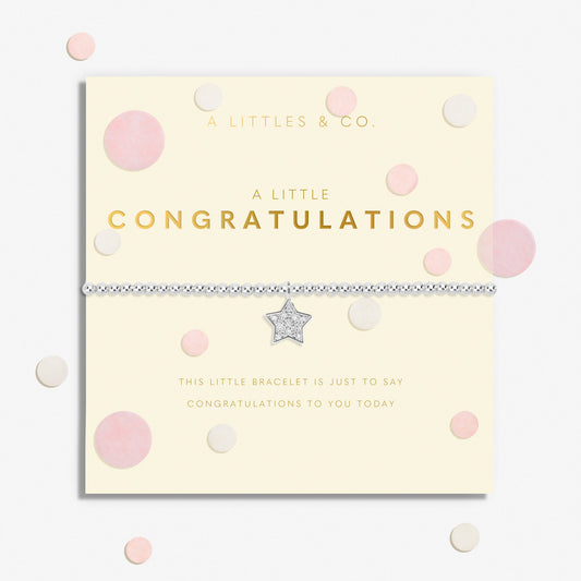 Confetti A Little 'Congratulations' Bracelet In Silver Plating