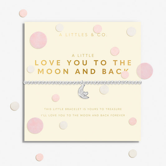 Confetti A Little 'Love You To The Moon And Back' Bracelet In Silver Plating
