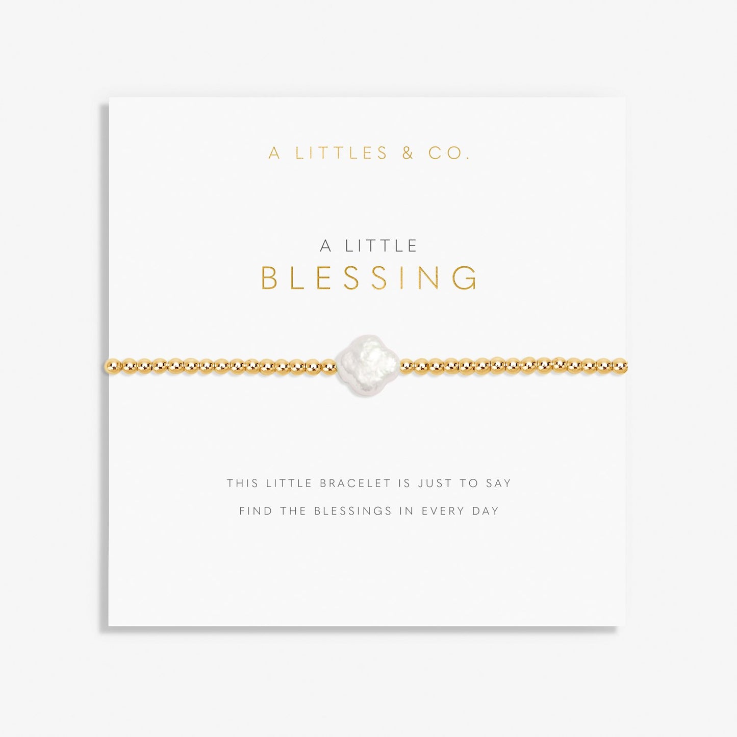 A Little 'Blessing' Bracelet In Gold-Tone Plating