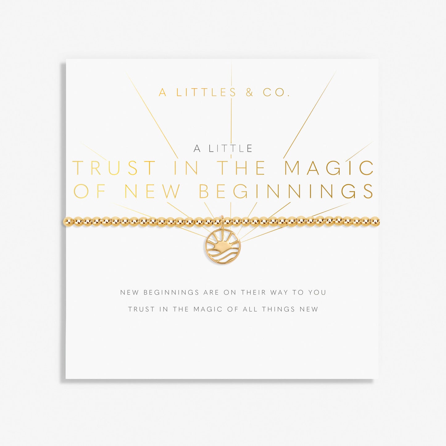 A Little 'Trust In The Magic Of New Beginnings' Bracelet In Gold-Tone Plating