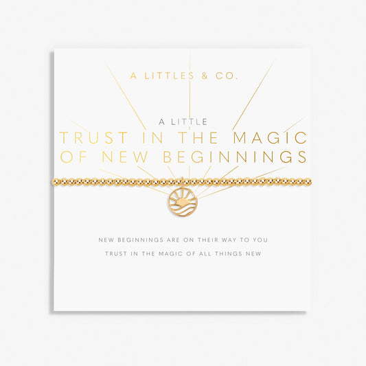 A Little 'Trust In The Magic Of New Beginnings' Bracelet In Gold-Tone Plating