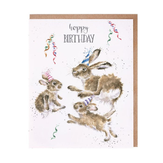 'Hoppy Birthday' Hare Birthday Card