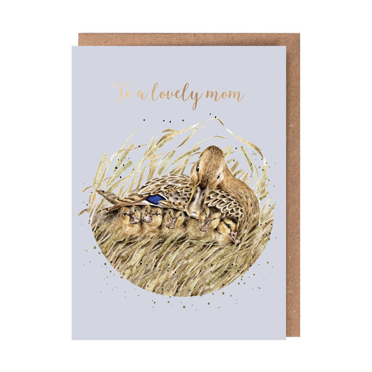 'Shelter from the Storm' Duck Mum Card