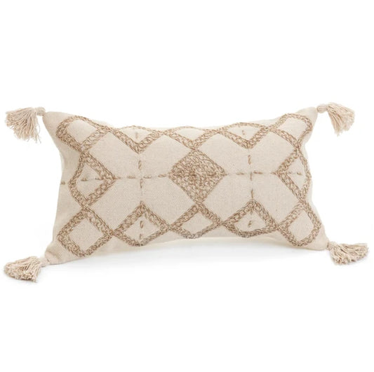 Pillow Geo Embroidered Creams