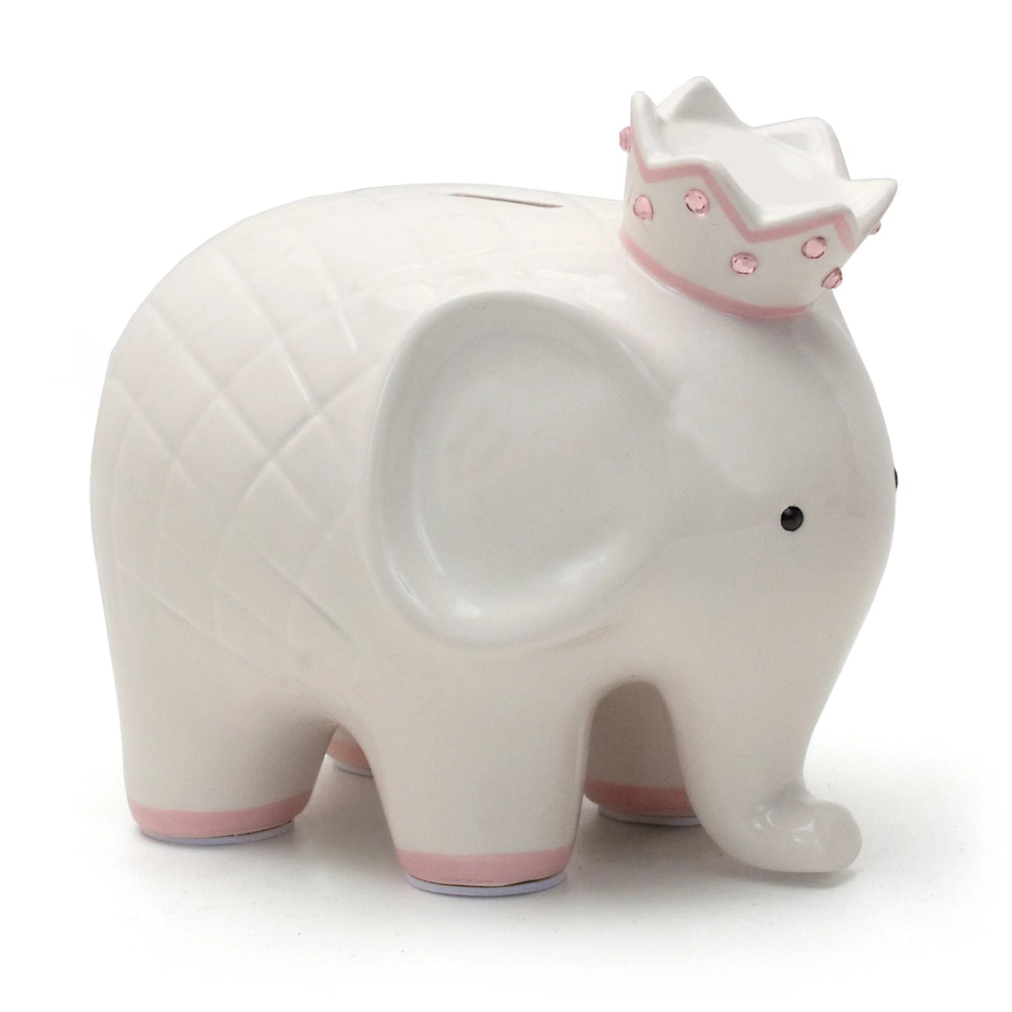 Pink Crown Elephant Bank