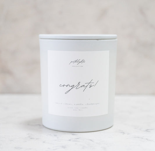 Congrats Candle 10oz (Citrus/Vanilla)
