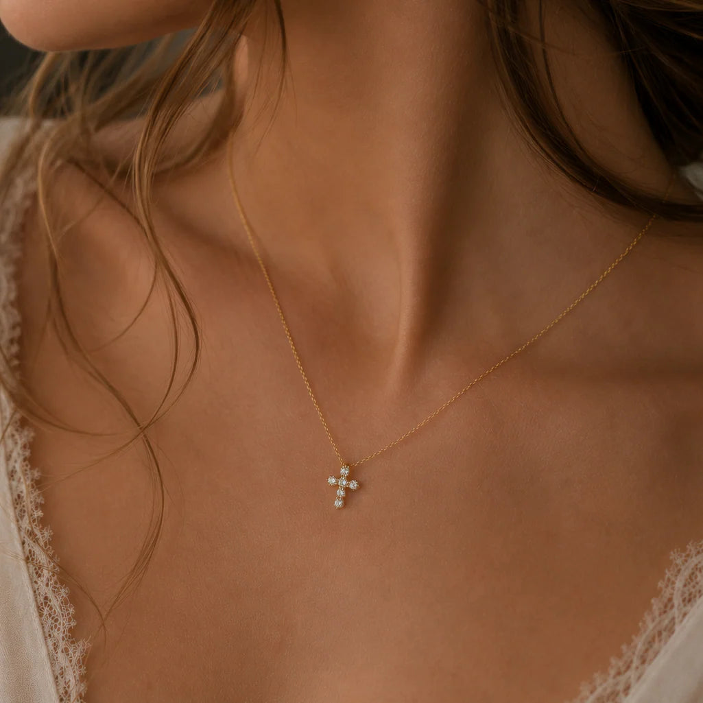 Cross Necklace - Gold
