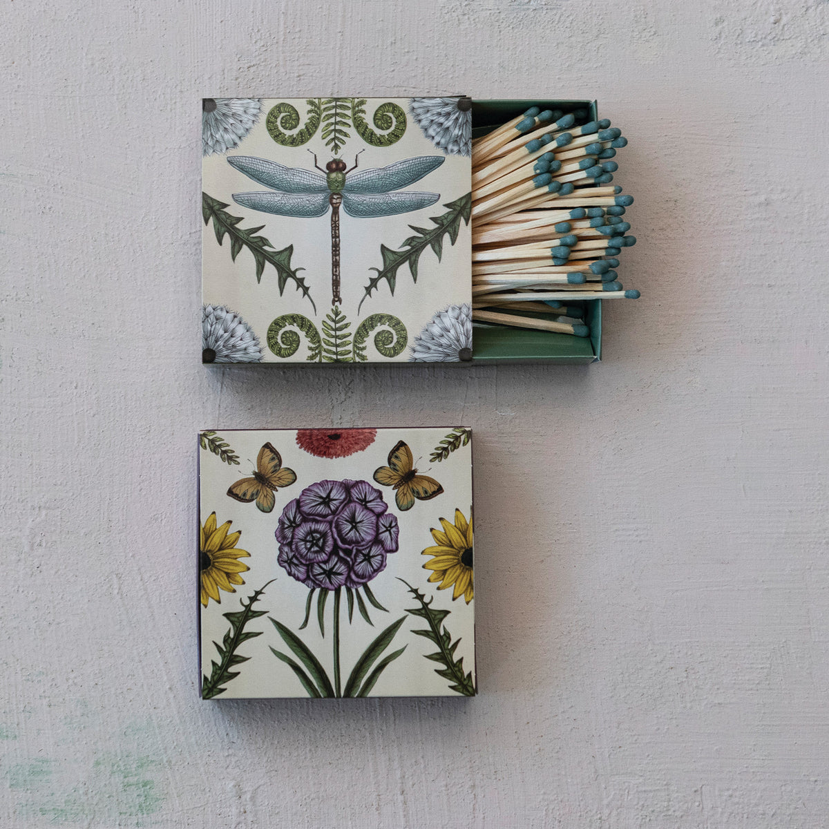 Safety Matches in Matchbox with Animals & Botanicals