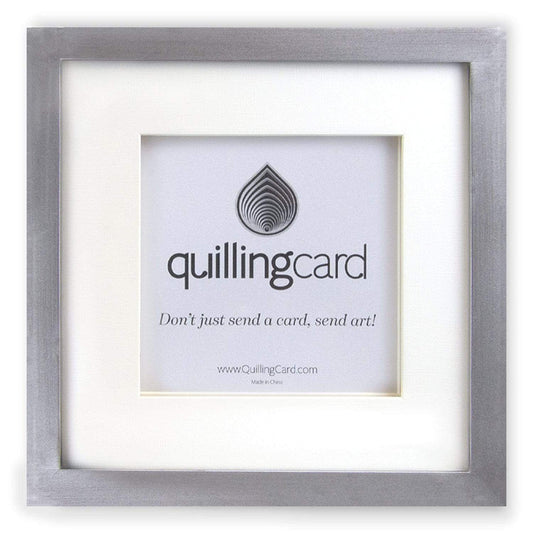 Quilling Card Shadow Box Frame Silver