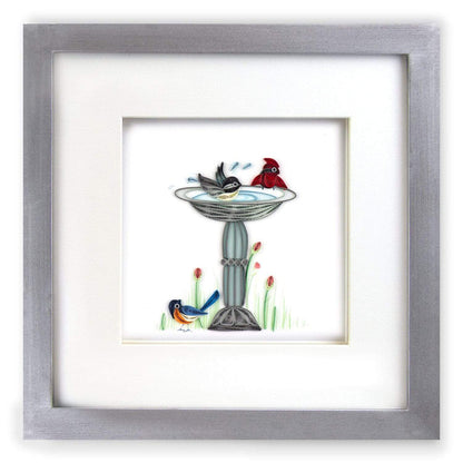 Shadow Box Frame Silver Quilling Card