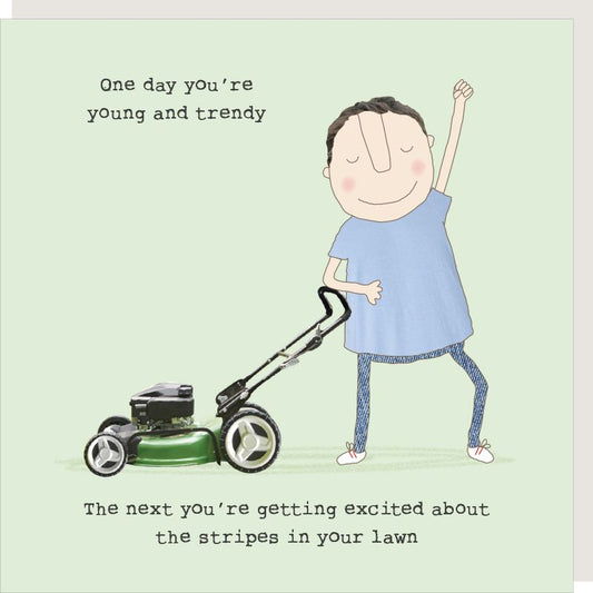 Excited About Lawn Stripes Card