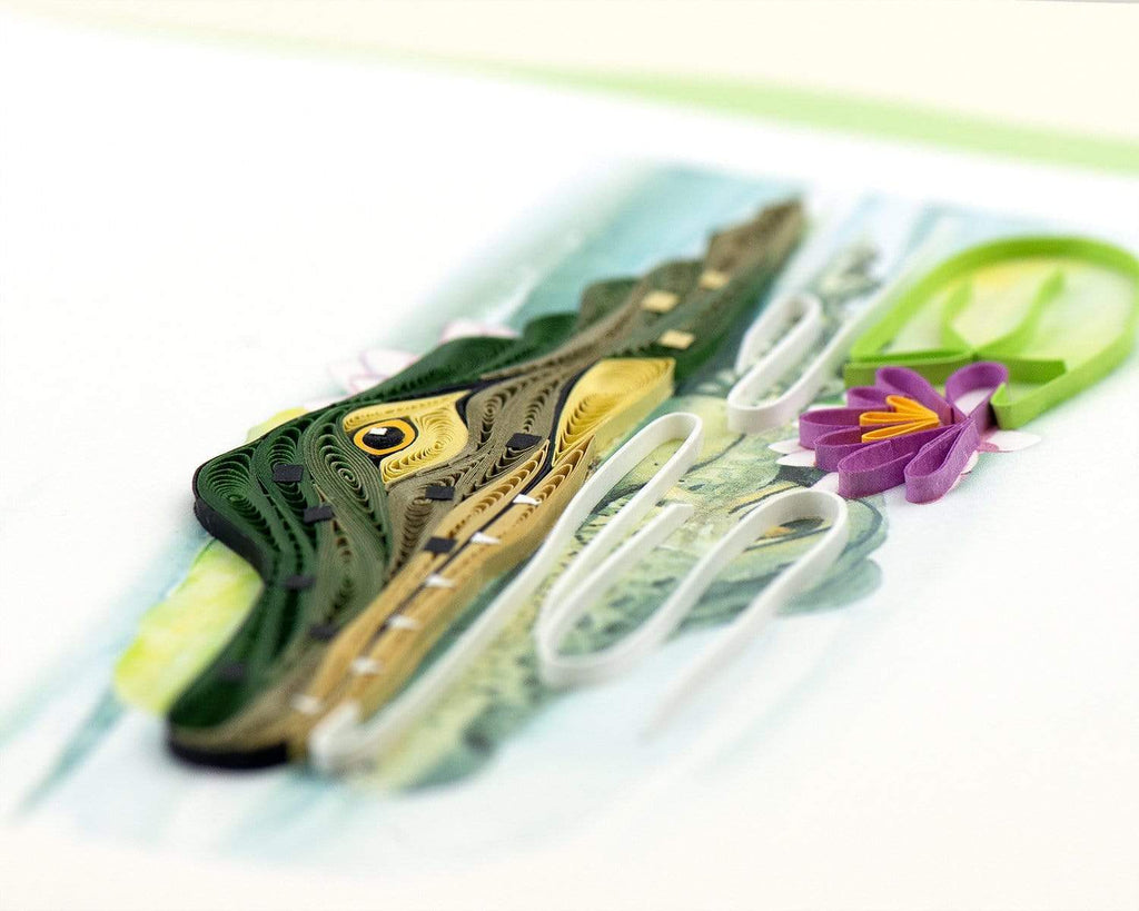 Quilling Card Alligator