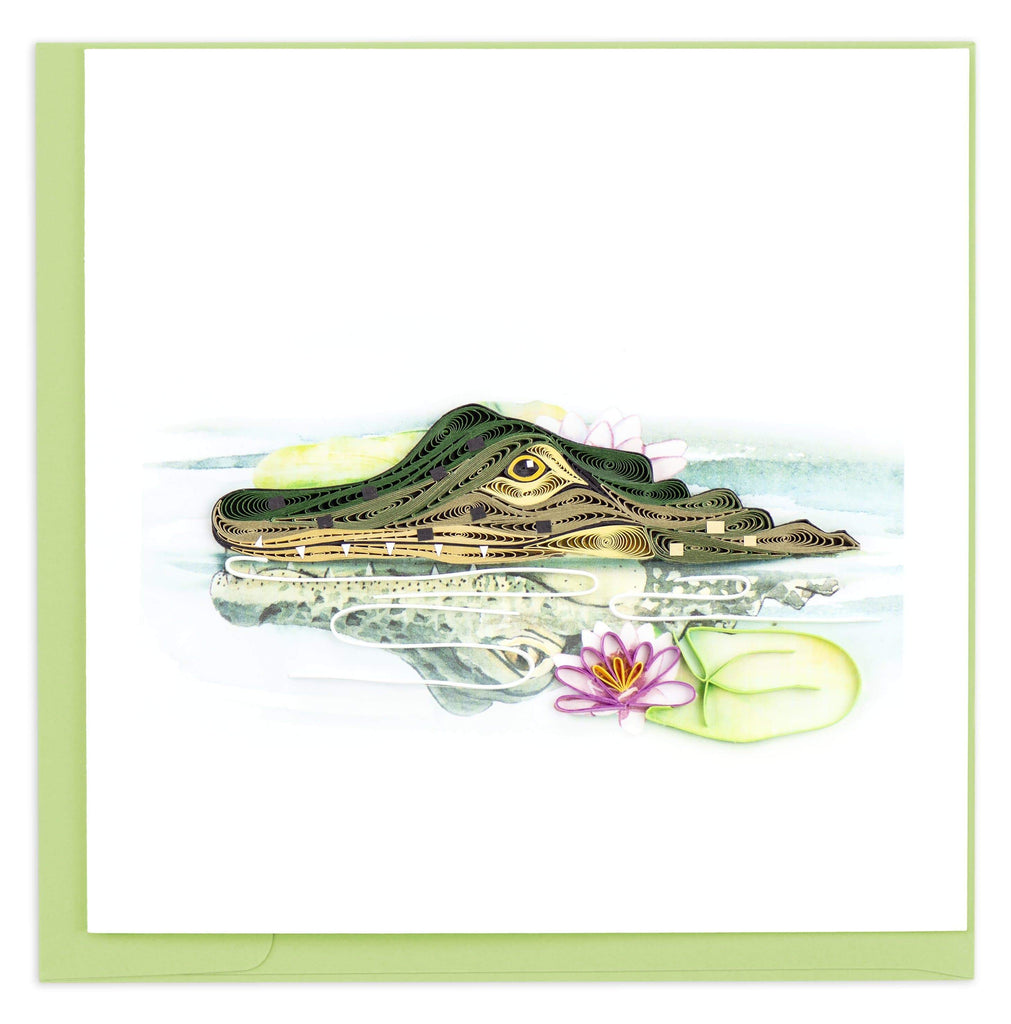 Quilling Card Alligator