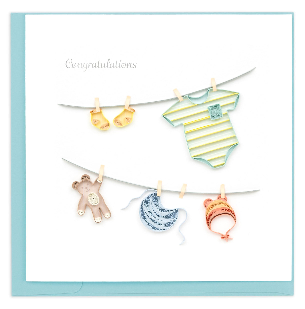Quilling Card Baby Clothesline