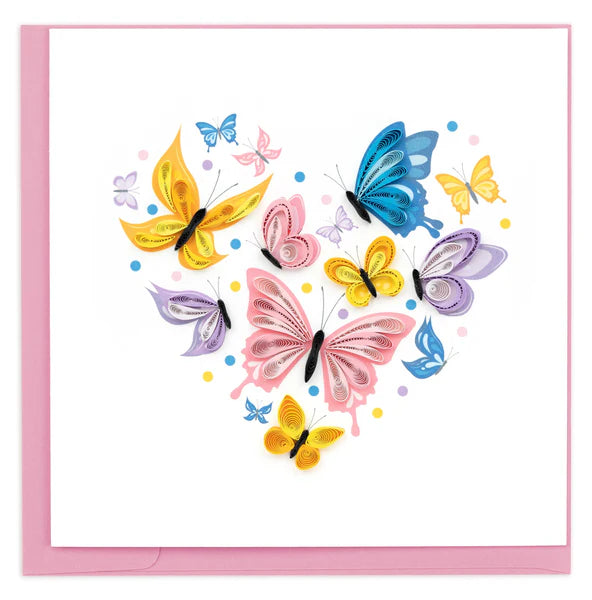 Quilling Card Butterfly Heart